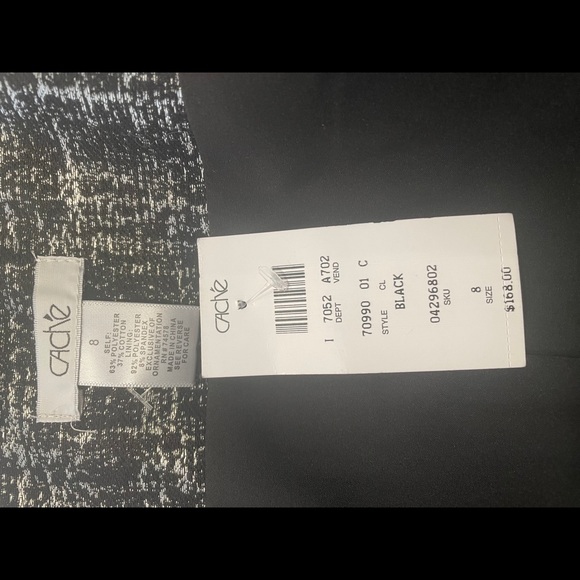 CACHE BLACK & SILVER CHAIN BLAZER BRAND NEW SZ 8 - Picture 11 of 12